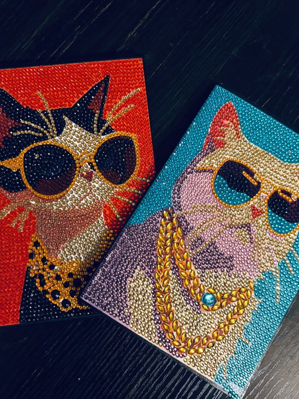 Diamond Art Cat Notebooks/Journals (Set of 2)
